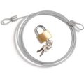 Global Equipment Security Cable Kit-Includes Cable Padlock And 3 Keys 238152